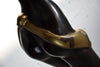 Mid-Century Modern Life Size Brass and Copper Statue of African Beauty - Decor