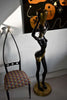 Mid-Century Modern Life Size Brass and Copper Statue of African Beauty - Decor