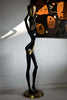 Mid-Century Modern Life Size Brass and Copper Statue of African Beauty - Decor