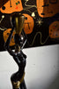 Mid-Century Modern Life Size Brass and Copper Statue of African Beauty - Decor