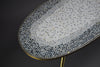 Mid-century modern mosaic and brass oval coffee table by Berthold Muller - Coffee Table