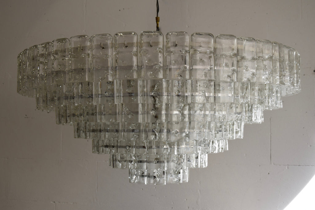 Mid-Century Modern Murano Hand Blown Glass XXL Flush Mount Lamp - lighting