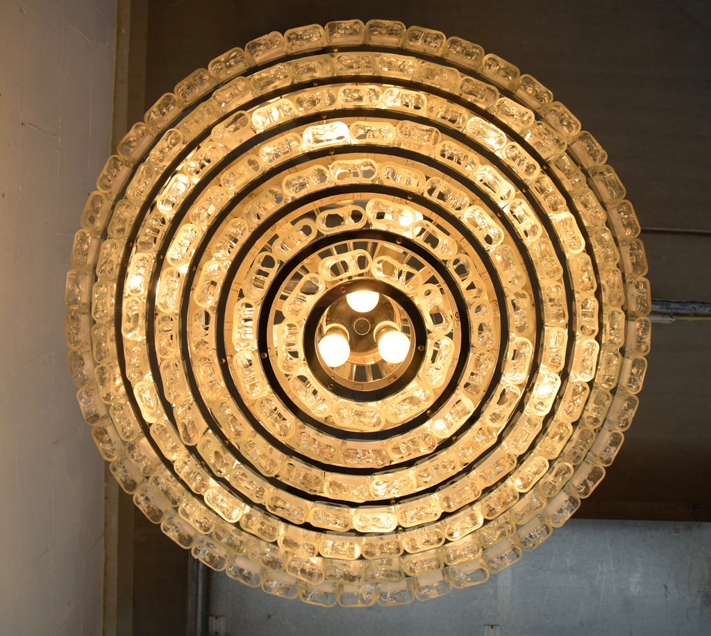 Mid-Century Modern Murano Hand Blown Glass XXL Flush Mount Lamp - lighting
