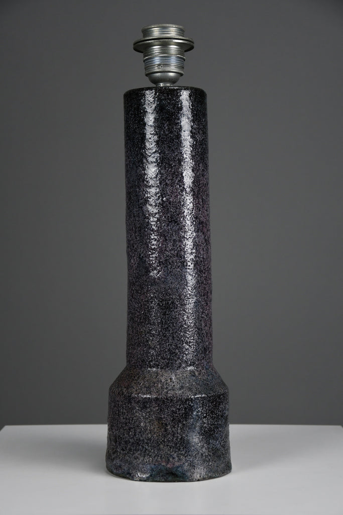Mid-century modern purple ceramic table lamp by Pieter Groeneveldt Netherlands - Lighting