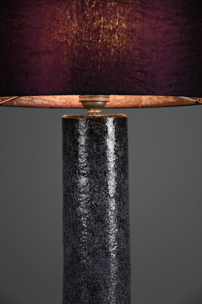Mid-century modern purple ceramic table lamp by Pieter Groeneveldt Netherlands - Lighting