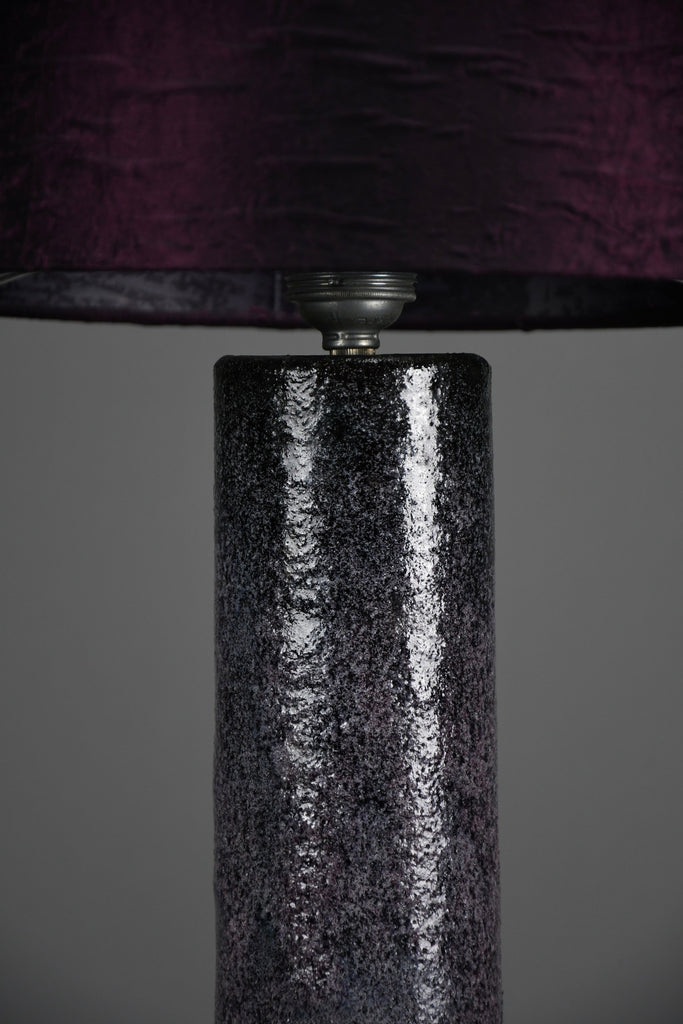 Mid-century modern purple ceramic table lamp by Pieter Groeneveldt Netherlands - Lighting