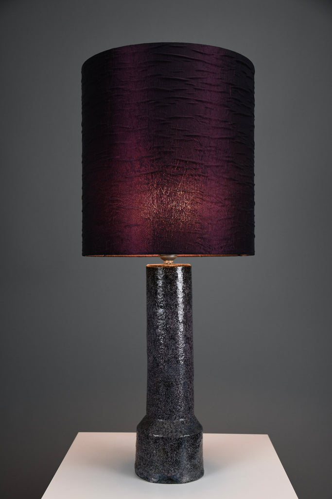 Mid-century modern purple ceramic table lamp by Pieter Groeneveldt Netherlands - Lighting