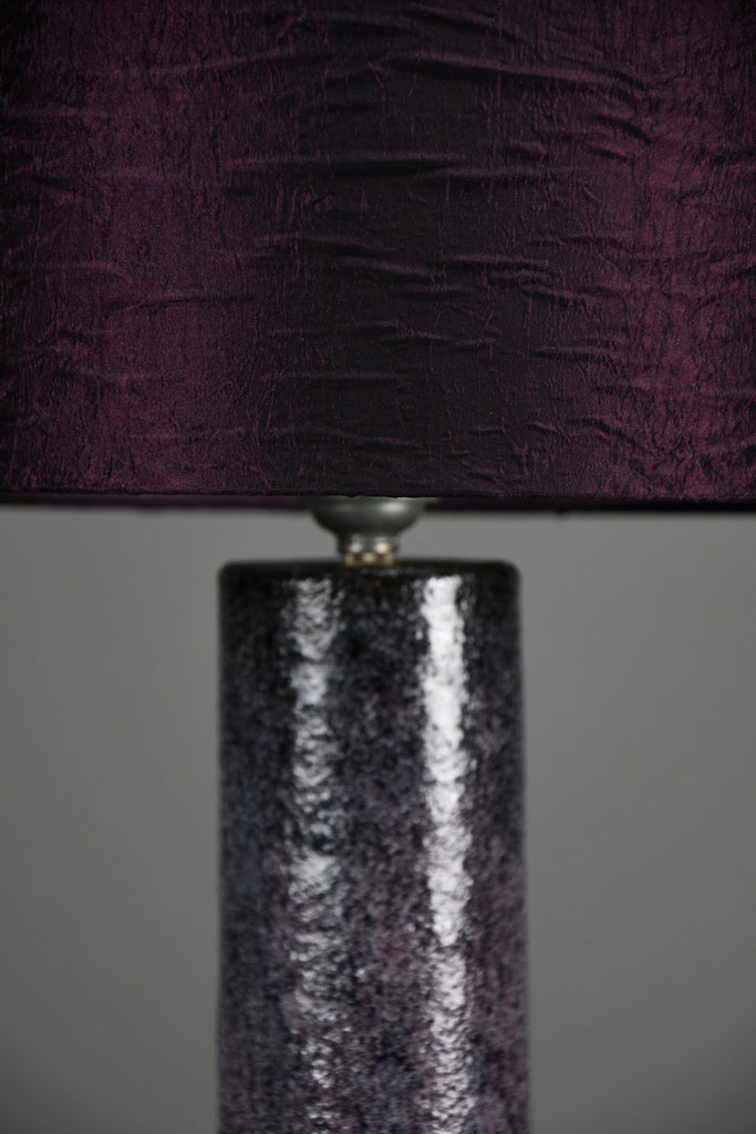 Mid-century modern purple ceramic table lamp by Pieter Groeneveldt Netherlands - Lighting