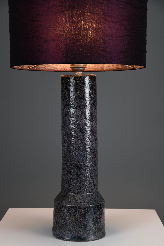 Mid-century modern purple ceramic table lamp by Pieter Groeneveldt Netherlands - Lighting
