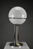 Mid-century modern space age chrome and glass globe table lamp 1970s - Lighting