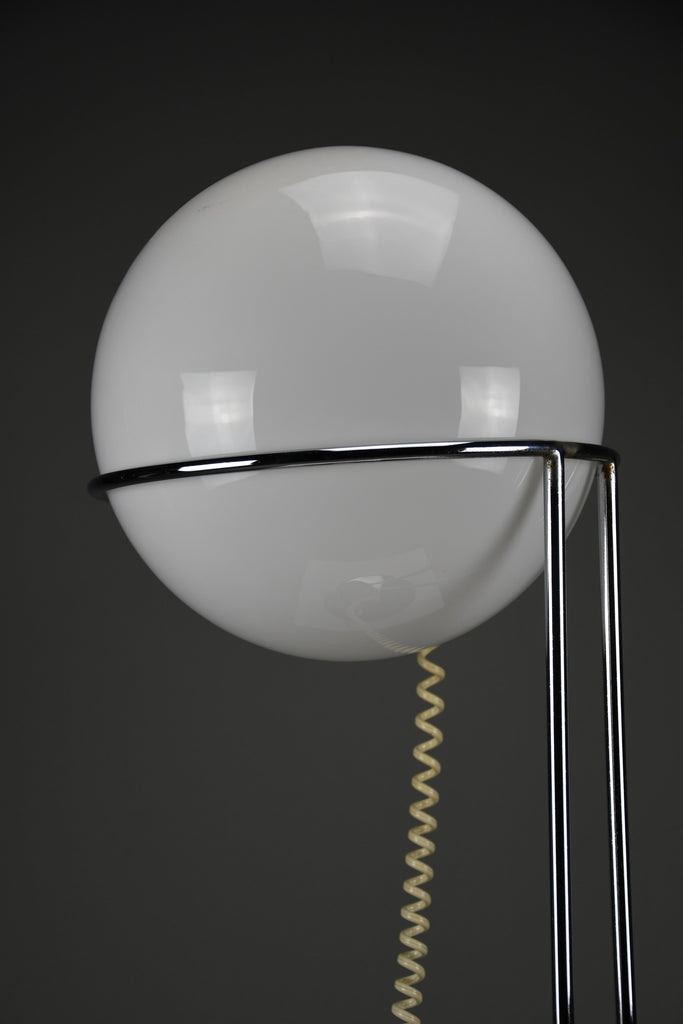 Mid-century modern space age chrome and glass globe table lamp 1970s - Lighting