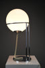 Mid-century modern space age chrome and glass globe table lamp 1970s - Lighting