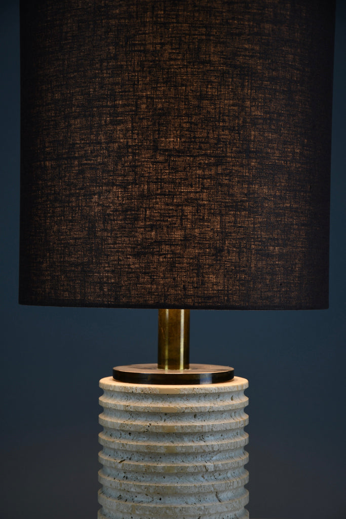 Mid-century modern travertine table lamp attributed to Fratelli Mannelli Italy 960s - Lighting