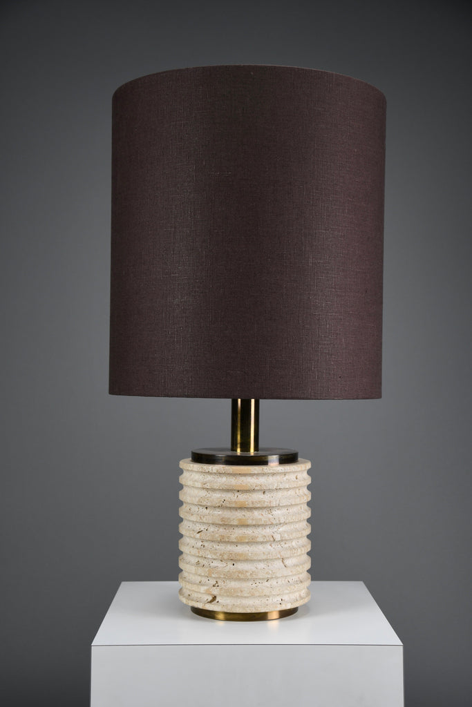 Mid-century modern travertine table lamp attributed to Fratelli Mannelli Italy 960s - Lighting