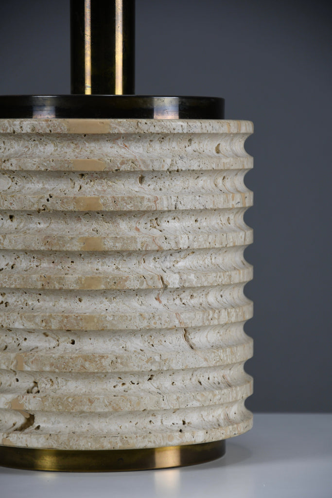 Mid-century modern travertine table lamp attributed to Fratelli Mannelli Italy 960s - Lighting
