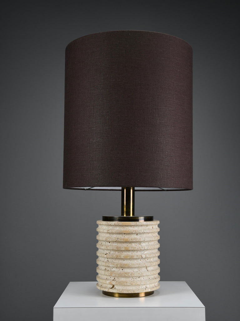 Mid-century modern travertine table lamp attributed to Fratelli Mannelli Italy 960s - Lighting