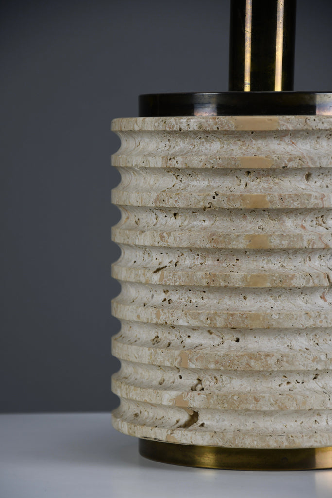 Mid-century modern travertine table lamp attributed to Fratelli Mannelli Italy 960s - Lighting
