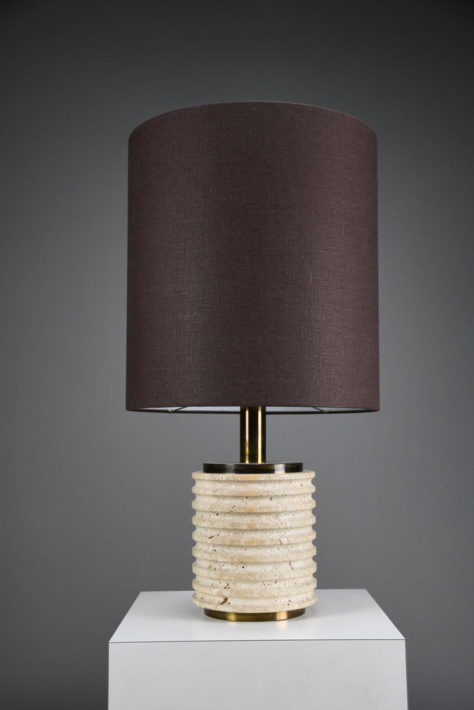 Mid-century modern travertine table lamp attributed to Fratelli Mannelli Italy 960s - Lighting