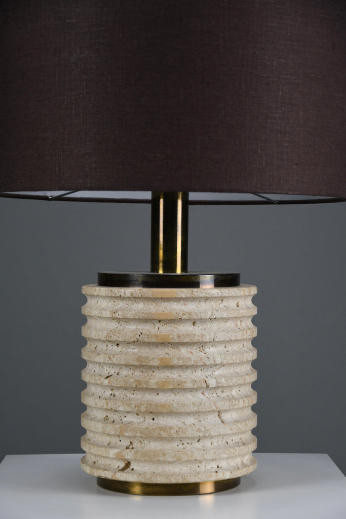 Mid-century modern travertine table lamp attributed to Fratelli Mannelli Italy 960s - Lighting
