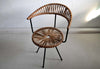 Mid Century Rattan and Black Iron Chair by Dirk van Sliedregt - Furniture