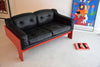 Mid Century Red and Black Sofa by Claudio Salocchi for Sormani - Furniture