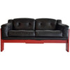 Mid Century Red and Black Sofa by Claudio Salocchi for Sormani - Furniture
