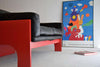 Mid Century Red and Black Sofa by Claudio Salocchi for Sormani - Furniture