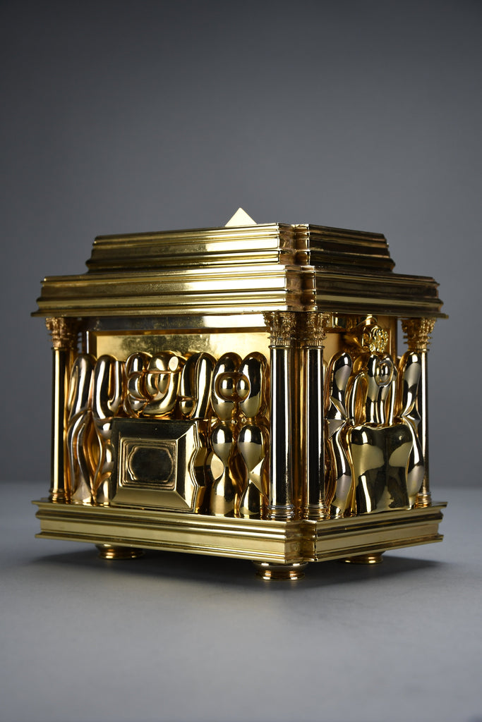 Miguel Berrocal “Il Cofanetto” (Opus 123) 1969–1975 complete 88-piece gold-plated Zamak dining set for two homage