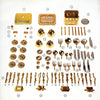 Miguel Berrocal “Il Cofanetto” (Opus 123) 1969–1975 complete 88-piece gold-plated Zamak dining set for two homage