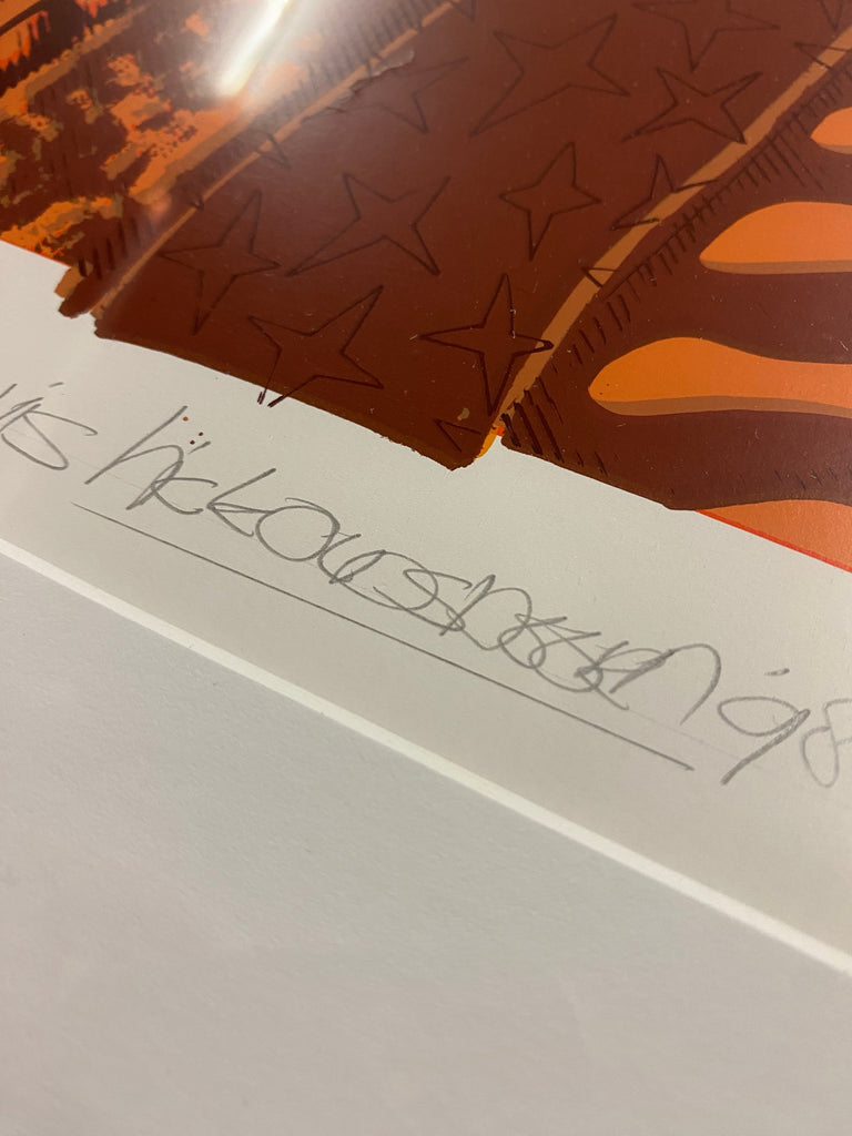 Miles Davis Limited Edition 3/30 ’Kind of Orange’ screen print. - Art