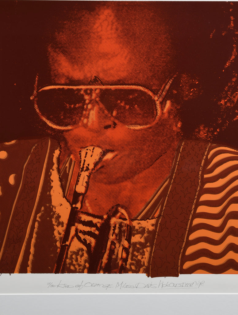Miles Davis Limited Edition 3/30 ’Kind of Orange’ screen print. - Art