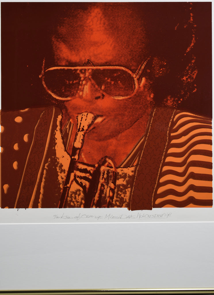 Miles Davis Limited Edition 3/30 ’Kind of Orange’ screen print. - Art