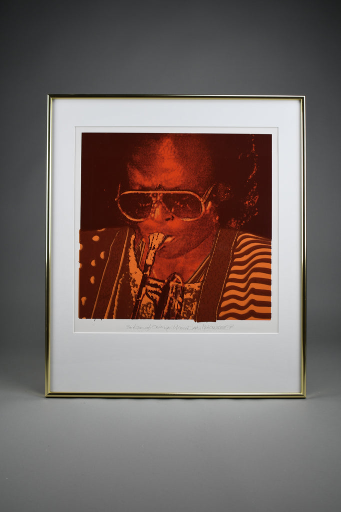 Miles Davis Limited Edition 3/30 ’Kind of Orange’ screen print. - Art