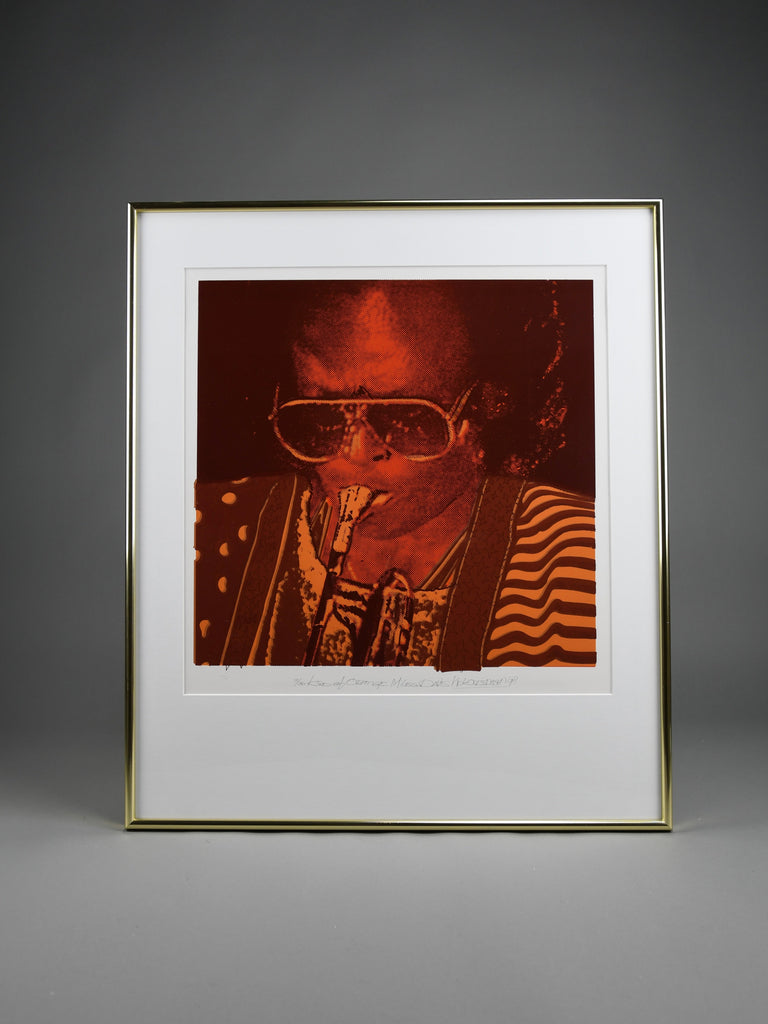 Miles Davis Limited Edition 3/30 ’Kind of Orange’ screen print. - Art