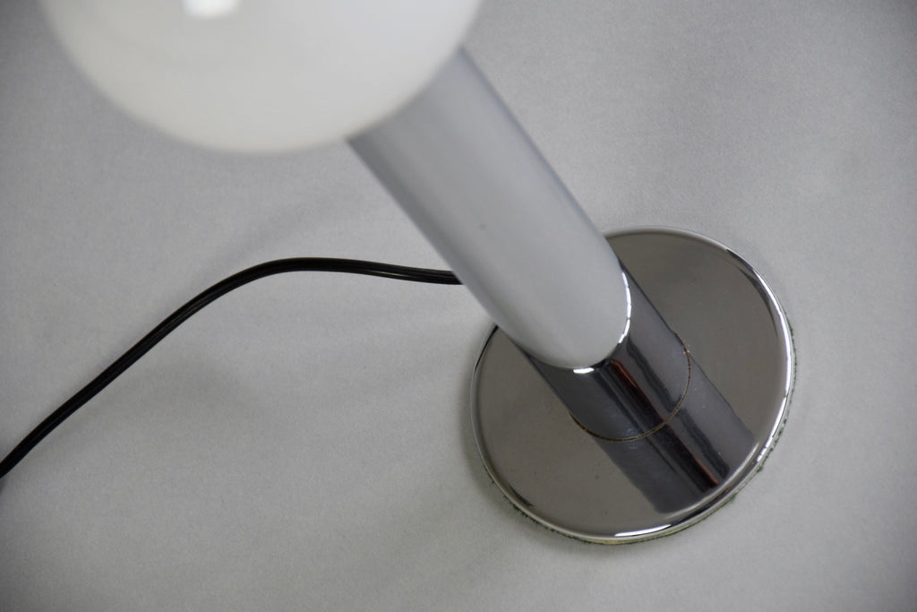 Minimalist 1970s Italian Chrome Cylinder Table Lamp - Lighting