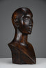 Modernist mid-century carved wooden bust - Art