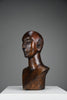 Modernist mid-century carved wooden bust - Art