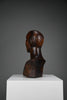 Modernist mid-century carved wooden bust - Art