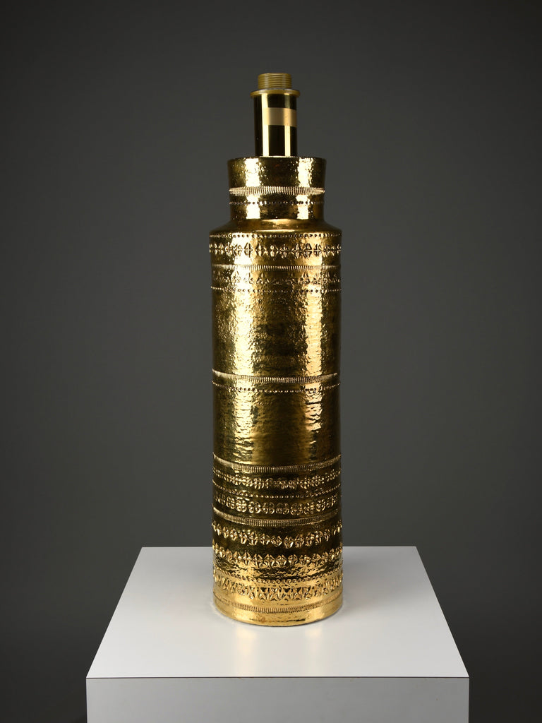 Monumental 1960s gilded table Lamp by Aldo Londi for Bitossi - Lighting