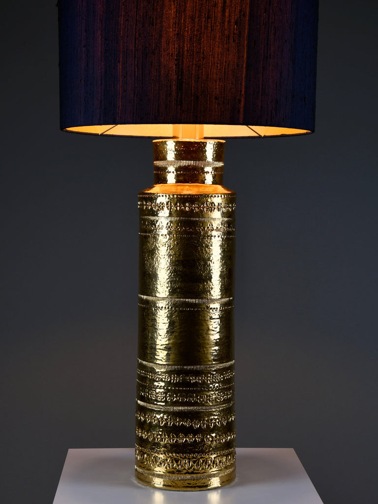 Monumental 1960s gilded table Lamp by Aldo Londi for Bitossi - Lighting