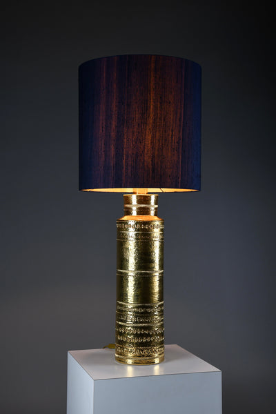 Monumental 1960s gilded table Lamp by Aldo Londi for Bitossi - Lighting