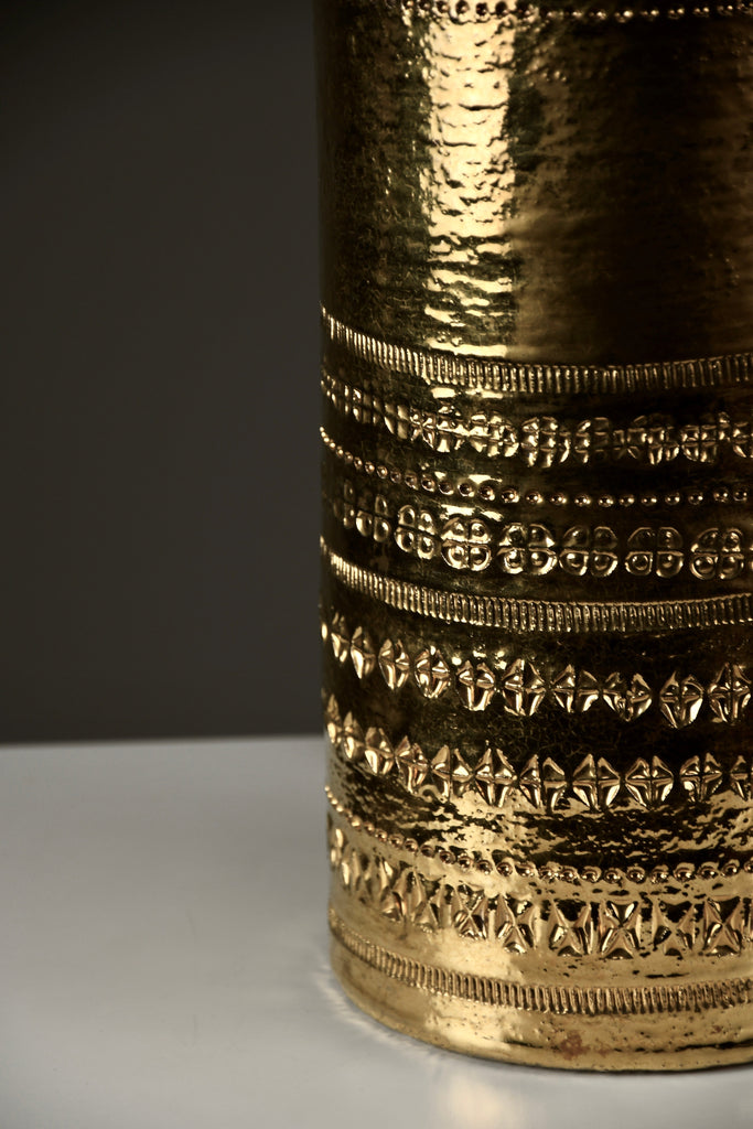 Monumental 1960s gilded table Lamp by Aldo Londi for Bitossi - Lighting