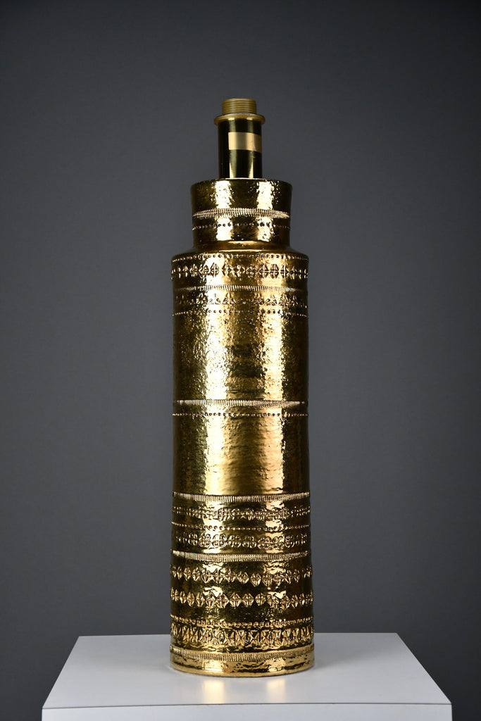 Monumental 1960s gilded table Lamp by Aldo Londi for Bitossi - Lighting
