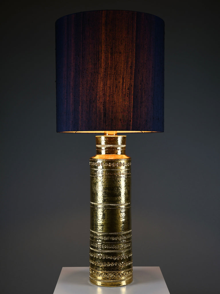 Monumental 1960s gilded table Lamp by Aldo Londi for Bitossi - Lighting