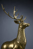 Monumental 1970’s Hollywood Regency brass deer pair attributed to Maison Jansen - Art