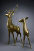 Monumental 1970’s Hollywood Regency brass deer pair attributed to Maison Jansen - Art