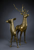 Monumental 1970’s Hollywood Regency brass deer pair attributed to Maison Jansen - Art