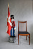 Monumental Royal Danish Guardsman with flag by Kay Bojesen, 168 cm (66.1 in) 1950s - Decor
