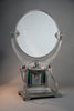 Monumental WMF Jugendstil Alpacca silver-plated vanity mirror with polychrome inlays c. 1900 - Mirrors
