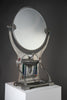 Monumental WMF Jugendstil Alpacca silver-plated vanity mirror with polychrome inlays c. 1900 - Mirrors